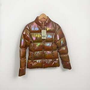 Fabletics Palmer Shine Puffer Jacket Women’s M Iridescent Copper NWT $129